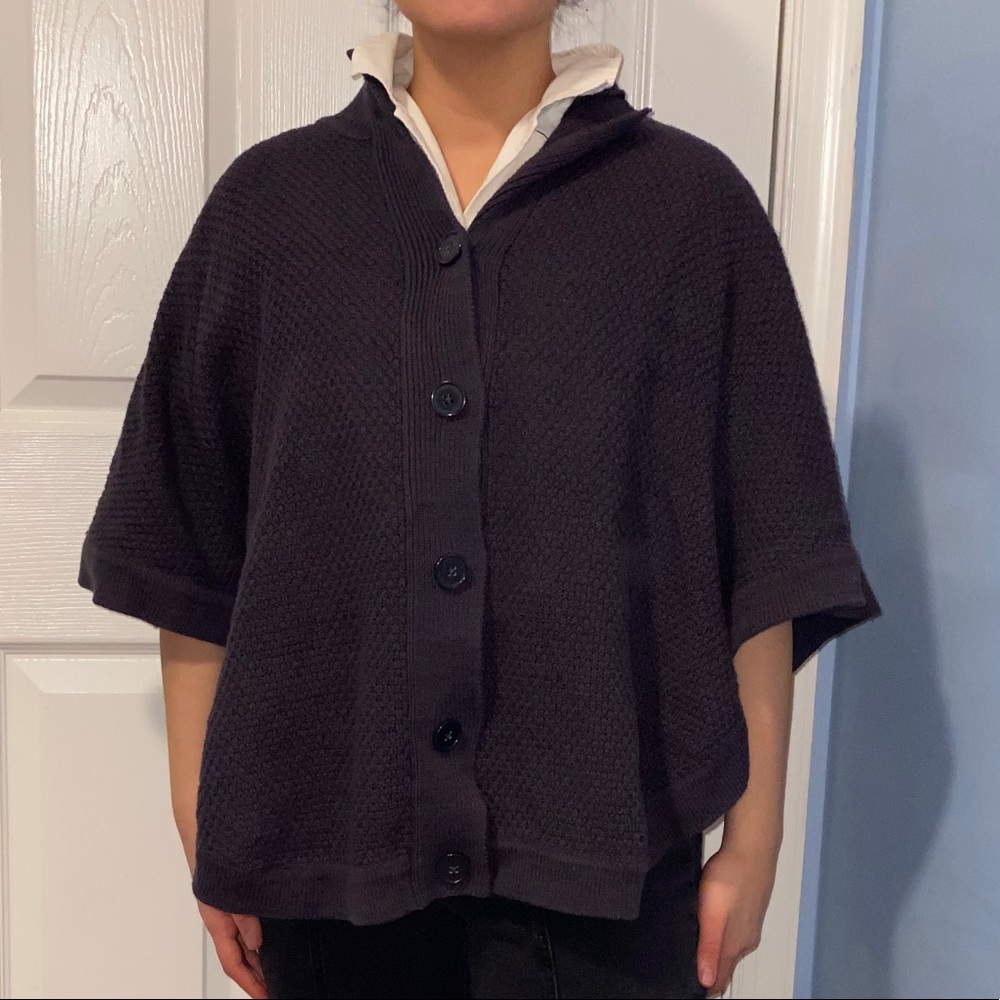 Navy Poncho